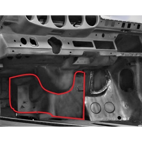 DANSK schort voor Porsche 912, 911 en 930 (1969-1983) - rechterzijde - RS12048