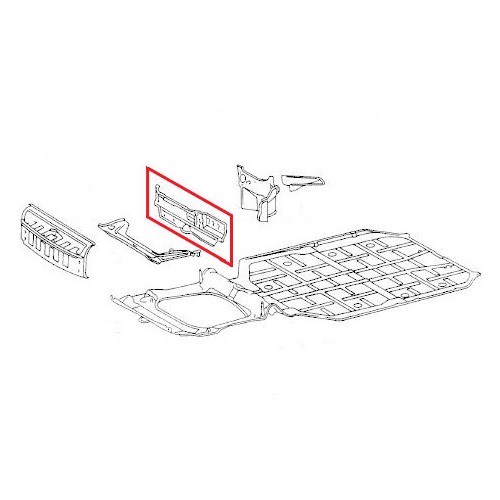Pannello divisorio trasversale DANSK dietro il serbatoio del carburante per Porsche 911 e 912 (1969-1989) - RS12057