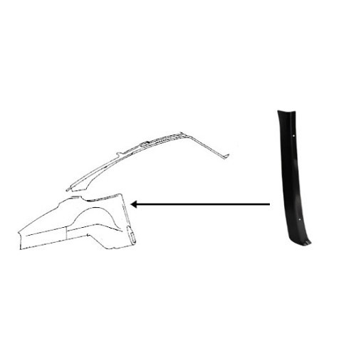  Perfil DANSK para o arco da roda traseira da Porsche 911, 912 e 930 (1969-1989) - lado direito - RS12066 