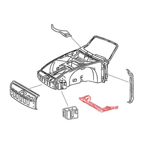 DANSK tank- en batterijhouder voor Porsche 911 en 912 (1965-1968) - RS12256