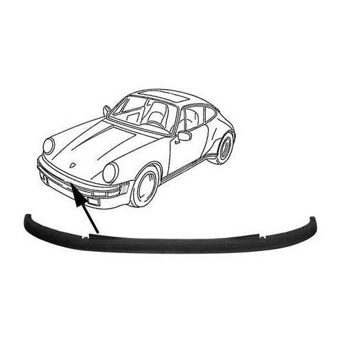  Labbro superiore del paraurti anteriore per Porsche 911 tipo G (1974-1989) - RS12343 