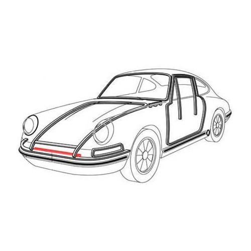 Joint de parechocs avant pour Porsche 911 et 912 (1965-1973) - RS12400