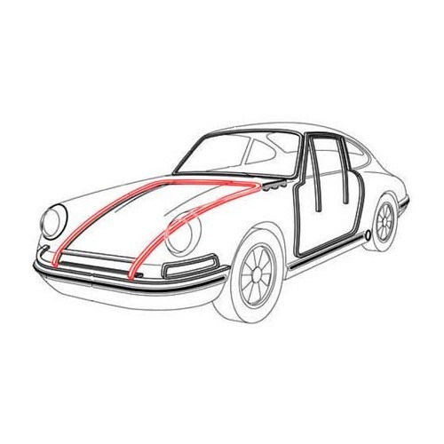 Pakking voordeksel voor Porsche 911 en 912 - RS12499