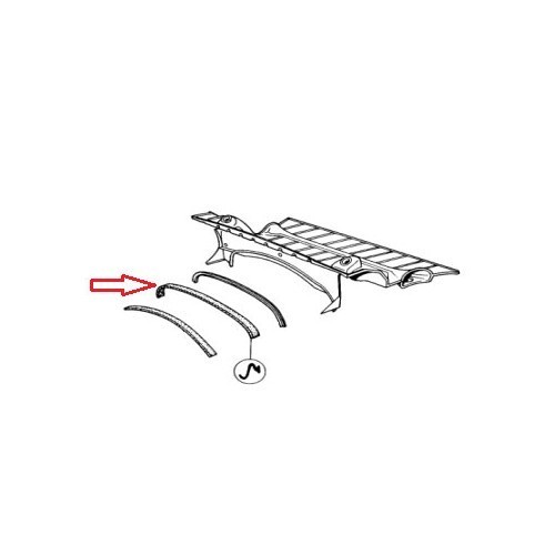 Junta de compartimento motor para Porsche 914 (1970-1976) - RS12509