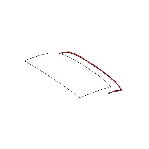 Rear bonnet seal for Porsche 914 (1970-1976) - rear part - RS12512