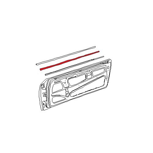 Vedação do limpa-vidros para Porsche 914 (1970-1976) - lado esquerdo - RS12515