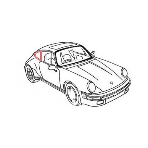 Buitenste dichting op beweegbare achterruit voor Porsche 911 en 912 (1965-1977) - rechts - RS12604