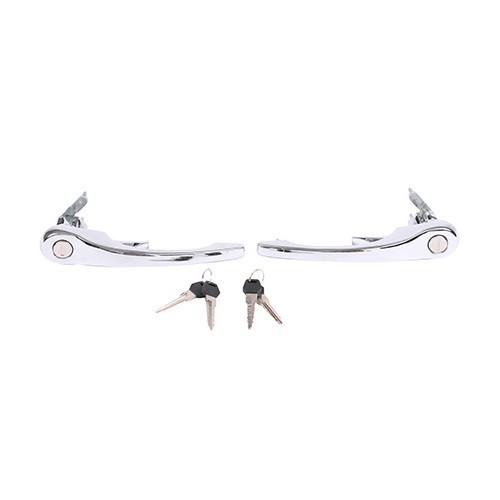     
                
                
    2 chrome-plated door handles for Porsche 911, 912 and 930 (1970-1989) - RS12641
