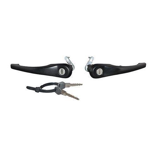  2 poignées de porte noires pour Porsche 911, 912 et 930 (1970-1989) - RS12650 