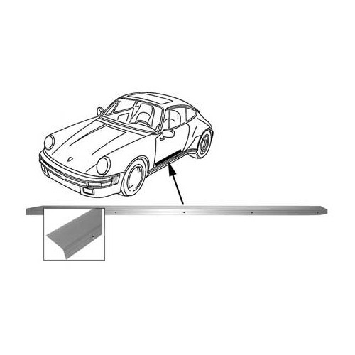  Türschutz aus Aluminium für Porsche 911 und 912 (1965-1973) - linke Seite - RS12772 