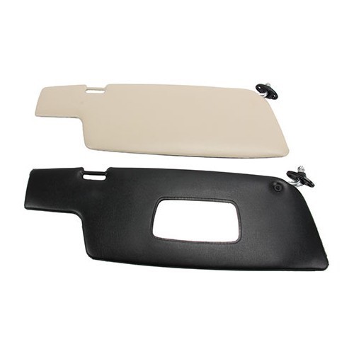  Sun visors for Porsche 911 and 912 Coupé (1965-1977) - black and beige - RS12776 