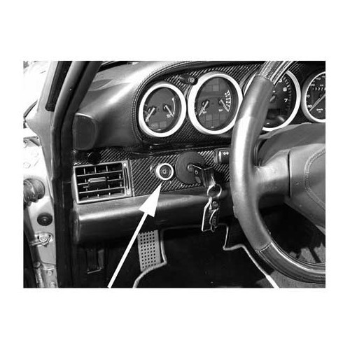  Anneau de décoration d'interrupteur de phares en aluminium pour Porsche 993 - RS12832 