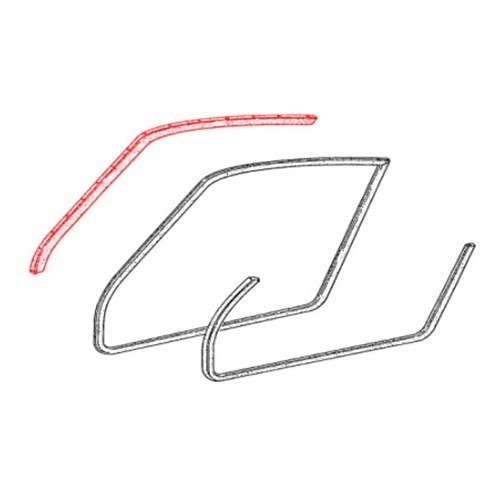  Upper door seal for Porsche 911 and 930 Coupé - left-hand side - RS12986 