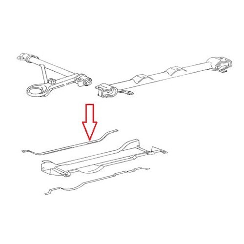 Guarnizione in gomma per lamiera di protezione della cremagliera per Porsche 911 e 912 - RS12995