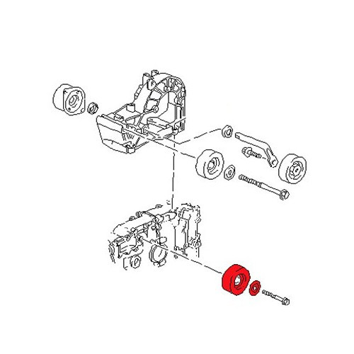 FEBI Umlenkrolle unten Riemen für Porsche 997 3.6 (2005-2008) - Tiptronic - RS13439