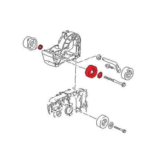 Polea de correa delantera para Porsche 997 (2005-2008) - RS13442