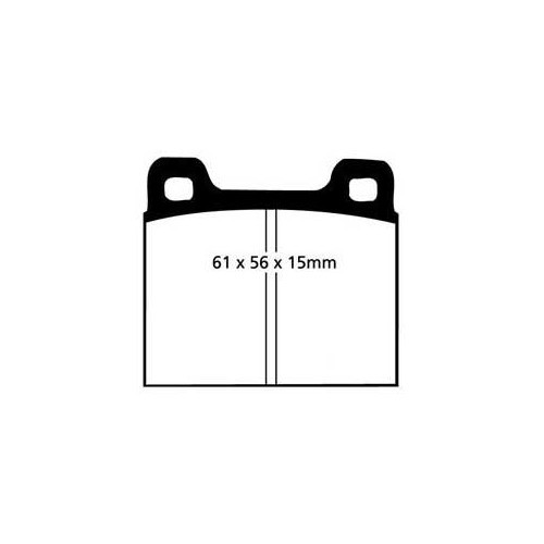  Set of green EBC front brake pads for Porsche 356, 911, 912 and 914 - RS13470-1 