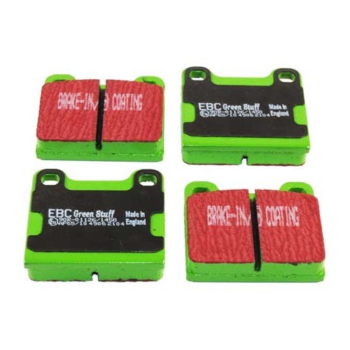 Set of green EBC front brake pads for Porsche 356, 911, 912 and 914