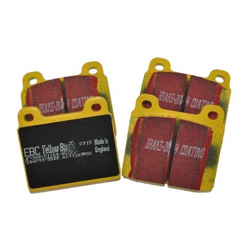 Jeu de plaquettes de frein avant EBC jaunes pour Porsche 911 - RS13472