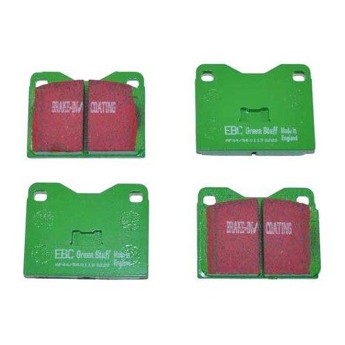 Green EBC front brake pads for Porsche 924 (1976-1985)