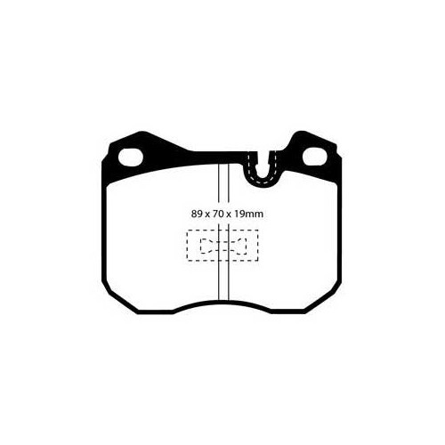 Red EBC front brake pads for Porsche 928 (1978-1980) - RS13483