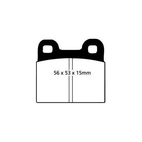 Achterremblok set EBC groen voor Porsche 356, 911 en 912 - RS13488