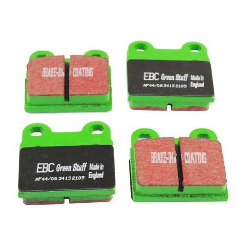 Set of green EBC rear brake pads for Porsche 356, 911 and 912