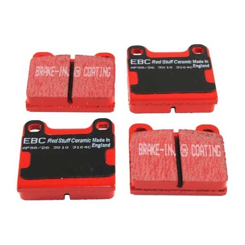  Conjunto de pastilhas de travão traseiro EBC, vermelho para Porsche 911 - RS13491 