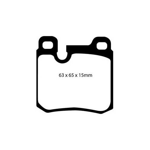 Achterremblokken EBC geel voor Porsche 964 Carrera 2 (1989-1991) - RS13493