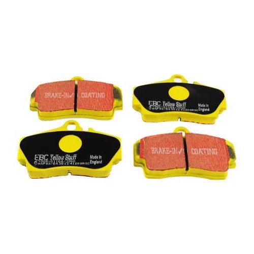  Plaquettes de frein arrière EBC jaunes pour Porsche 986 Boxster (1997-2004) - RS13495 