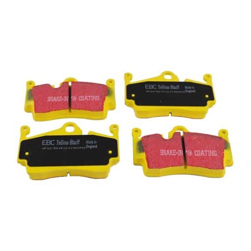  Pastillas de freno delanteras EBC amarillas para Porsche 997-2 GT3 y Turbo - RS13498 