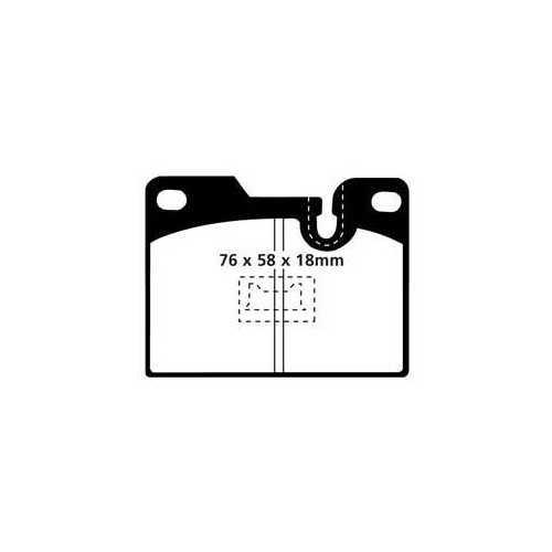 Pastillas de freno trasero EBC rojas para Porsche 928 (1978-1985) - RS13500