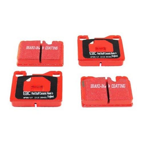  Plaquettes de frein arrière EBC rouges pour Porsche 928 (1978-1985) - RS13500 