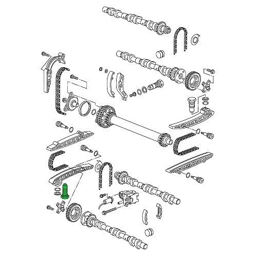 Tensor de la cadena de distribución para Porsche 997 fase 1 (2005-2008) - RS13541