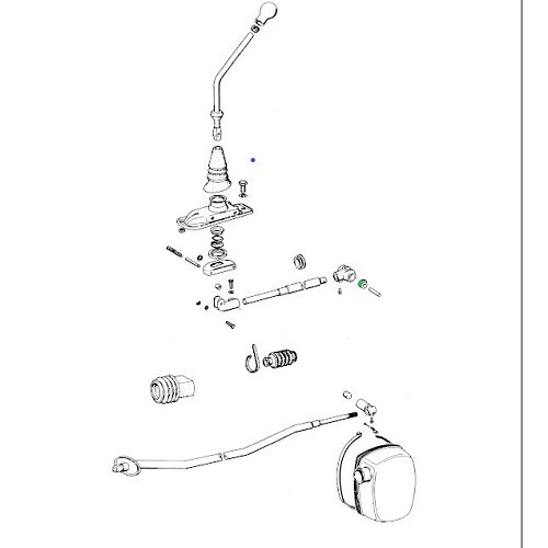 Bagues de croisillon de boîte de vitesses pour Porsche 911 et 912 (1965-1988) - RS13651