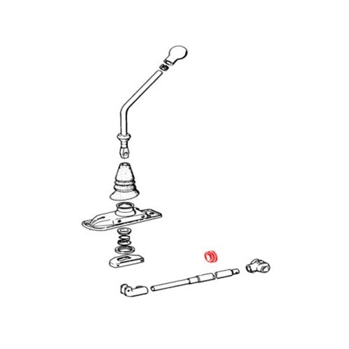 Anel deslizante do eixo selector de engrenagens para Porsche 914-4 (1973-1976) - RS13671