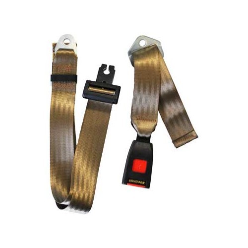  Ceinture de sécurité arrière beige statique pour Porsche 356 - RS13723 