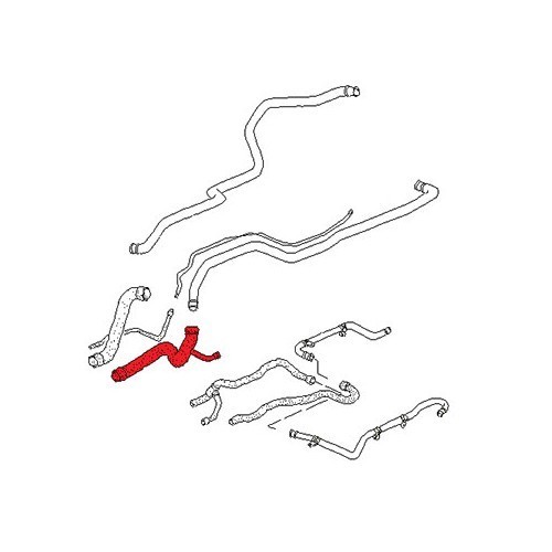 Wasserrücklaufschlauch Kühler für Porsche 996 3.4 Carrera 4 (1999-2001) - RS14416