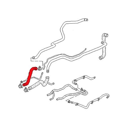 Main water pipe hose for Porsche 996 3.4 Carrera 2 (1998-2001) - RS14418