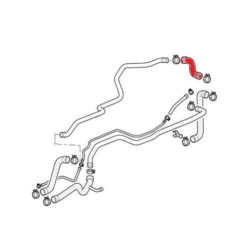 Manguera de agua del motor en el tubo de agua para Porsche 996 (1998-2001) - RS14425