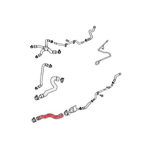 Breiter Schlauch an Wasserflansch an Ölpumpe für Porsche 986 Boxster (1997-2004) - RS14427