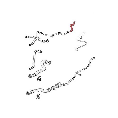 Schlauch an Wasserleitung für Porsche 986 Boxster (1997-2004) - Tiptronic - RS14429