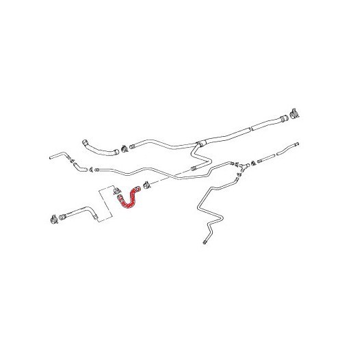 Durite de raccord à la conduite principale pour Porsche 986 Boxster (1997-2002) - côté gauche - RS14431