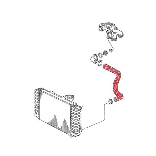 Mangueira de radiador para Porsche 928 de 1987 - RS14432