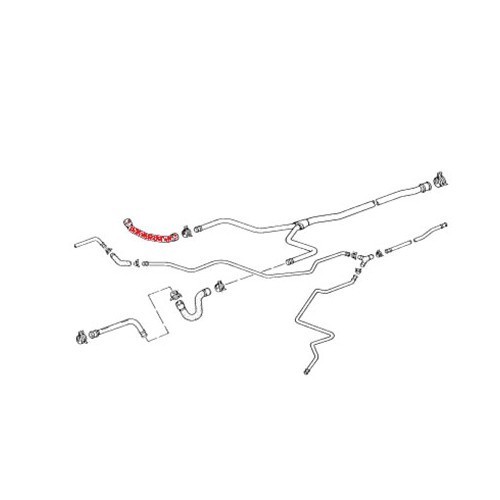 Tubo di raccordo del tubo principale per Porsche 986 Boxster (1997-2002) - lato destro - RS14436