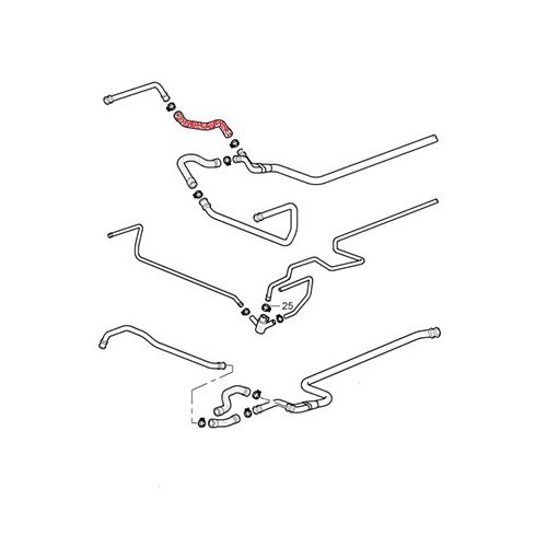 Manguera de entrada de agua para Porsche 996 Carrera 4 (1998-2005) - derecho - RS14437