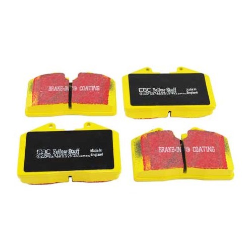 Yellow EBC front brake pads for Porsche 944 Turbo and S2 (1986-1991)