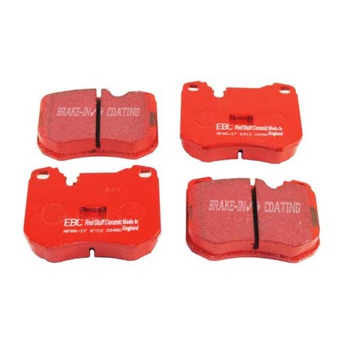 Red EBC front brake pads for Porsche 924 (1979-1988)