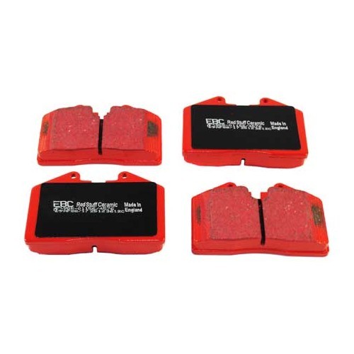 Red EBC front brake pads for Porsche 944 Turbo and S2 (1986-1991)