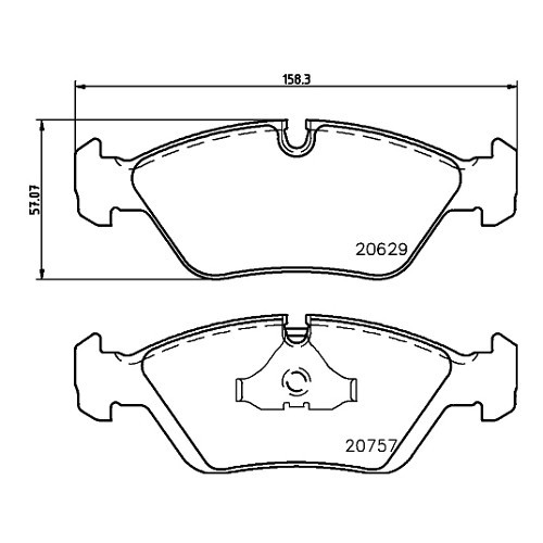 PAGID Front brake pads for Porsche 928 (1980-1985) - RS14890